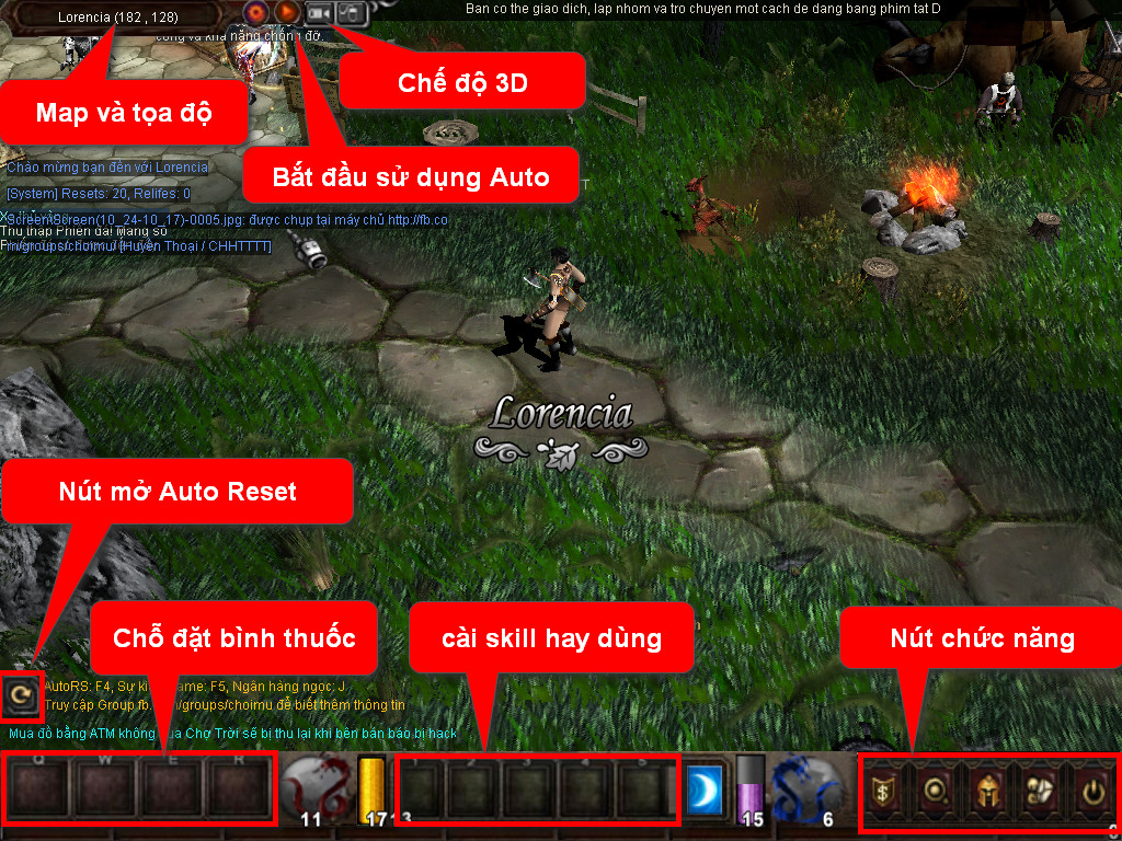 Chức năng chính của Game MU Ba Miền Chức năng chính của Game MU Ba Miền